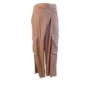 Zara light Lilac Full- length High-waisted cargo pants